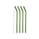 Üveg szívószál készlet tisztítókefével, 4 db-os – Lyngby Glas