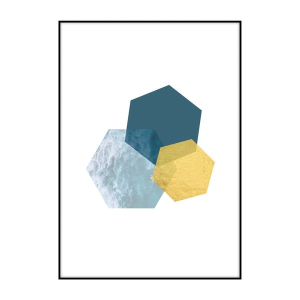Hexagons plakát, 40 x 30 cm - Imagioo