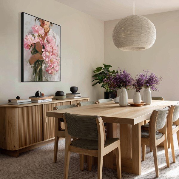 Nyomtatott keretezett-vászon kép 70x100 cm Floral Embrace – Styler-image-2