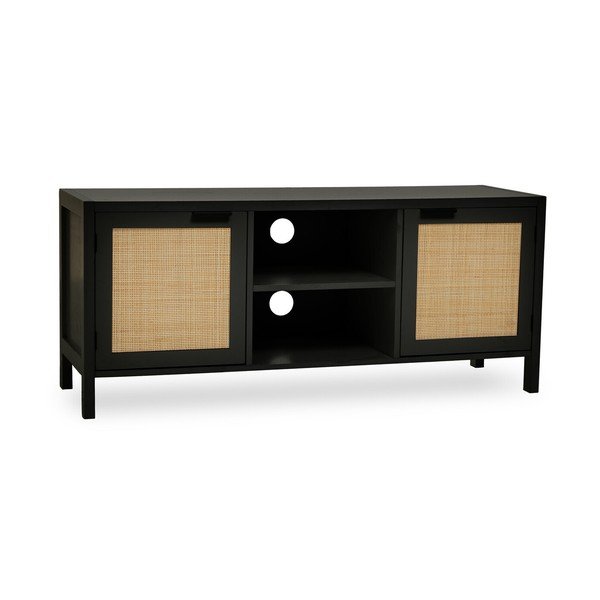 Fekete TV-állvány 120x52x38 cm Sherman – Premier Housewares