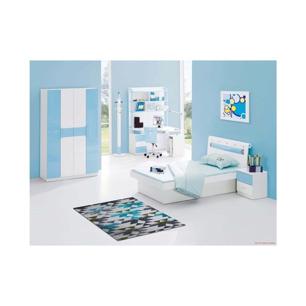 Eco Rugs Tria Beige Aqua futószőnyeg, 80 x 300 cm-image-1