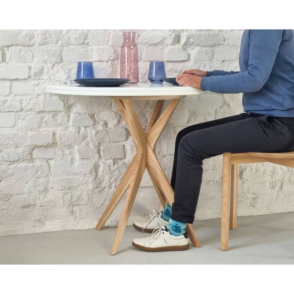 Kerek bővíthető étkezőasztal 45x90 cm Jubi – Ragaba-image-1