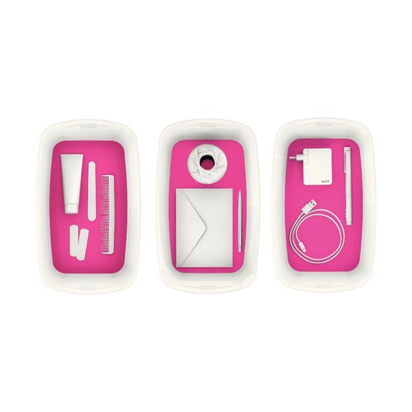 Office fehér-rózsaszín fedeles tárolódoboz, térfogat 5 l - Leitz-image-2