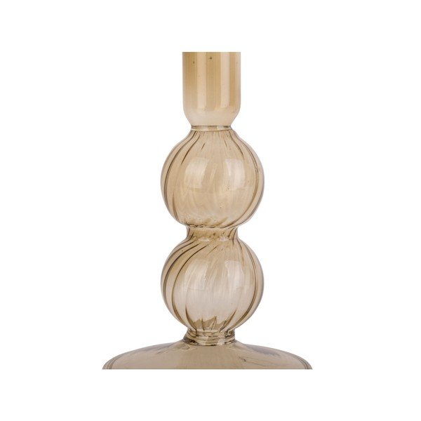 Swirl Bubbles világosbarna üveg gyertyatartó - PT LIVING-image-1