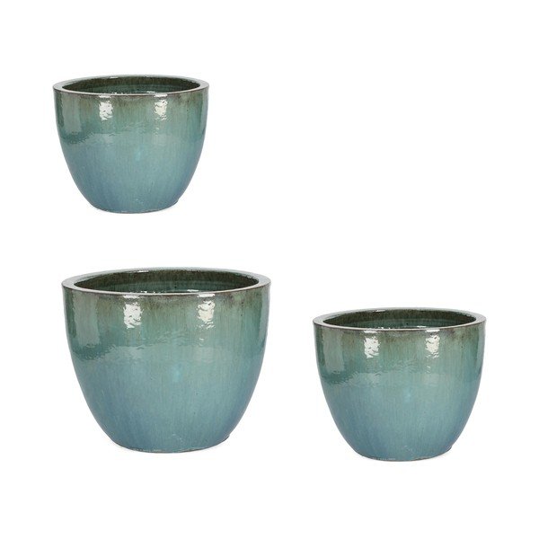 Terrakotta kézzel készített virágcserép készlet 3 db-os ø 46 cm Quang – Bizzotto-image-1