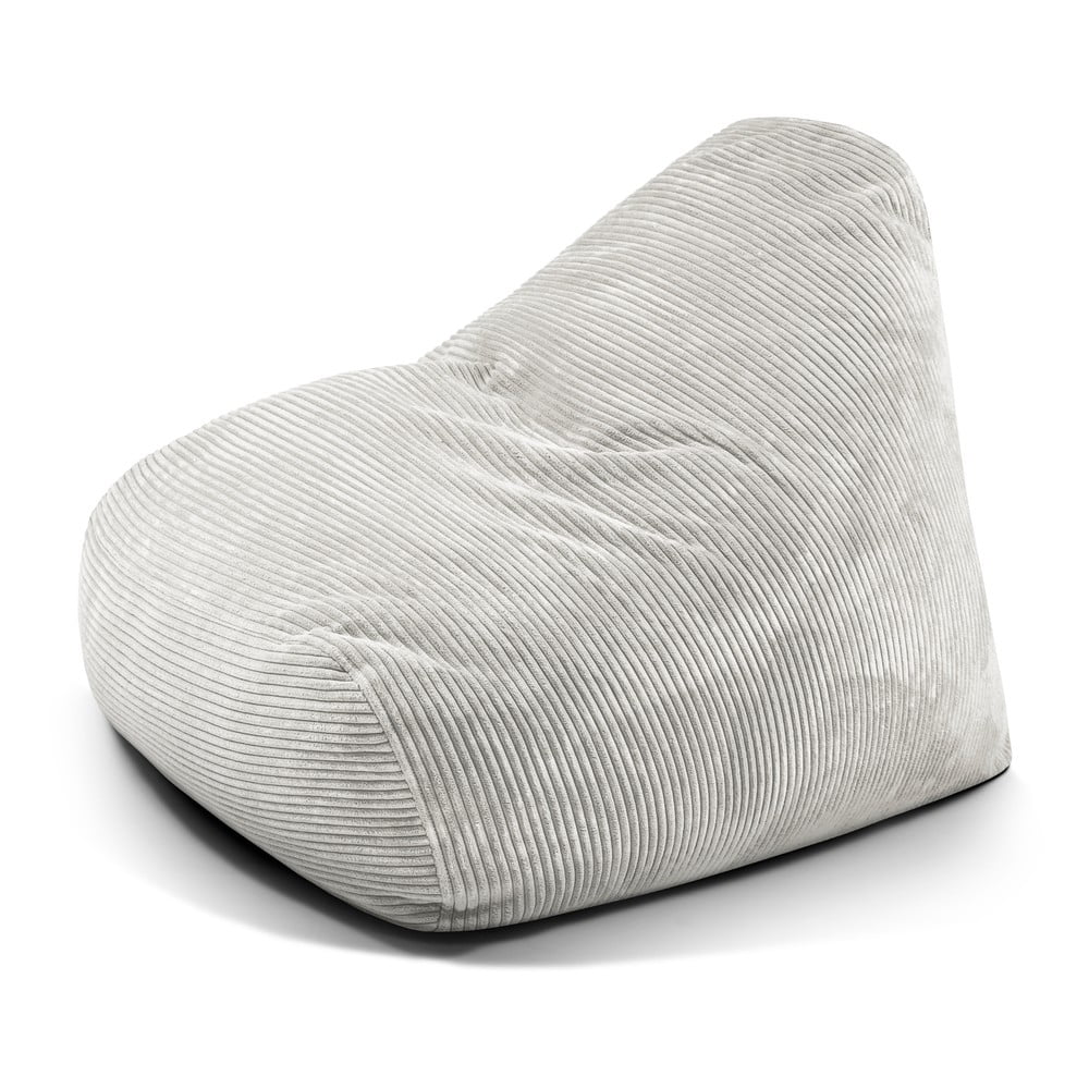 Krémszínű kordbársony babzsákfotel Snug 100  SLOWDOWN