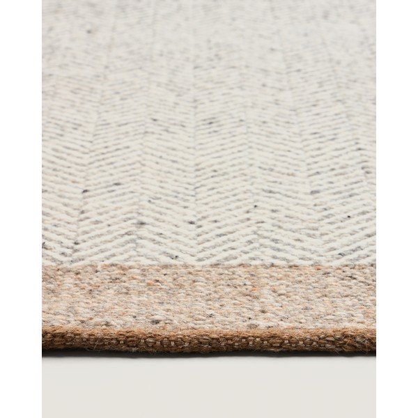 Bézs kétoldalas-kézi szövésű gyapjú futószőnyeg 80x200 cm Nifelia – Kave Home-image-3