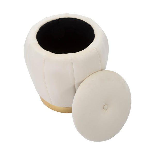 Krémszínű bársony puff Paris – Mauro Ferretti-image-4