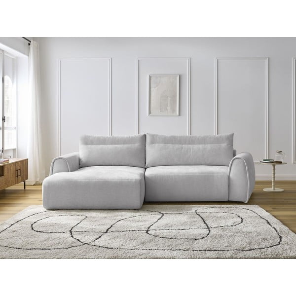 Világosszürke sarokkanapé Aden – Bobochic Paris-image-1