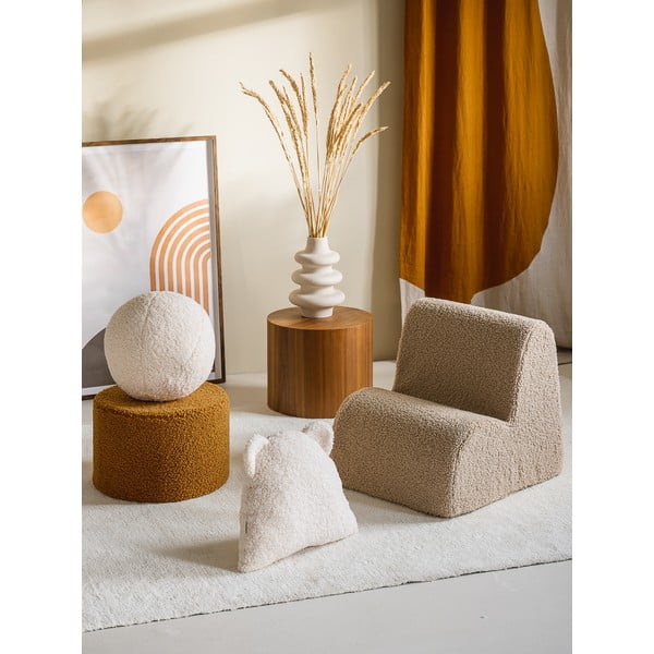 Világosbarna buklé gyerek fotel Cloud – Wigiwama-image-4