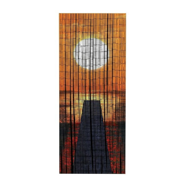 Narancssárga bambusz függöny ajtóra 200x90 cm Sunset - Maximex