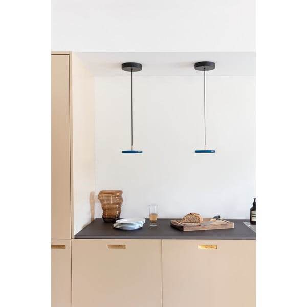 Petróleumkék LED függőlámpa fém búrával ø 15 cm Asteria Micro – UMAGE-image-1