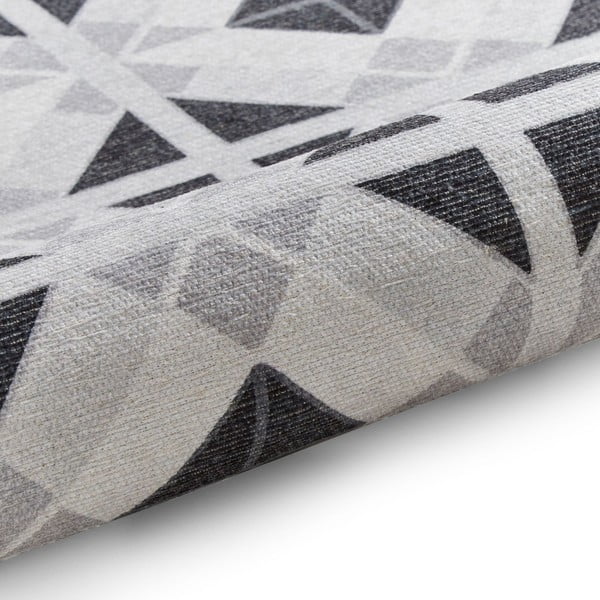 Világosszürke-sötétszürke mosható futószőnyeg 76x230 cm Victoria Light – Think Rugs-image-3