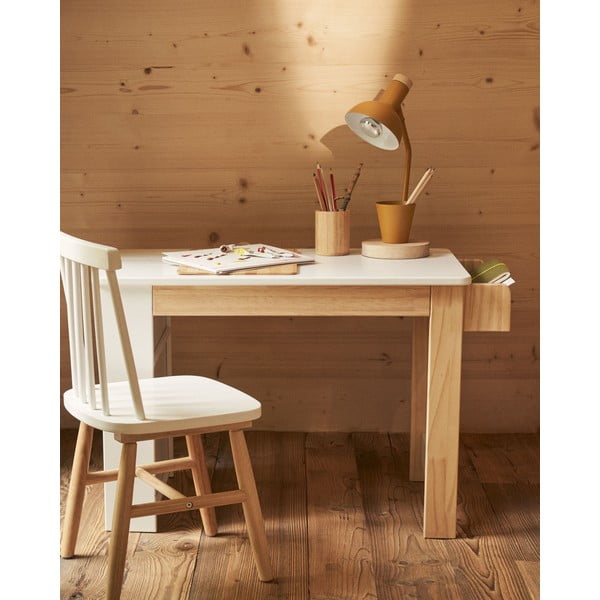 Gyerek íróasztal fehér asztallappal 40x77 cm Serwa – Kave Home-image-2