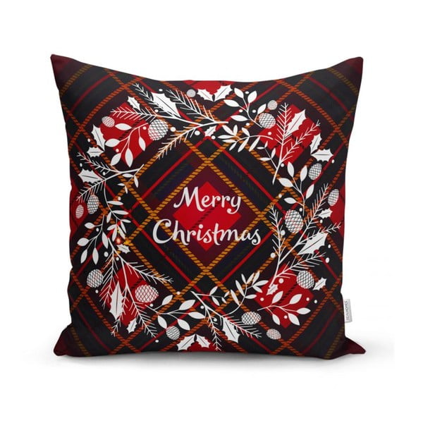 Tartan Christmas 4 db karácsonyi párnahuzat és asztali futó szett - Minimalist Cushion Covers-image-3