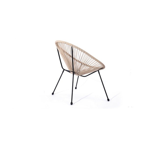 New Avocado bézs mesterséges rattan kerti szék - Le Bonom-image-1