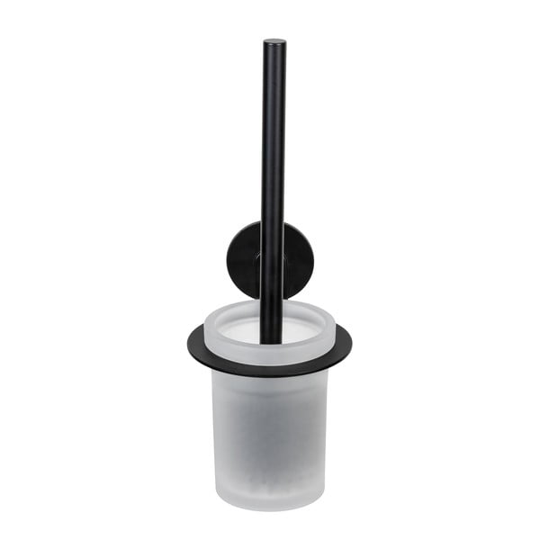 Matt fekete öntapadós üveg WC-kefe Bivio – Wenko-image-2