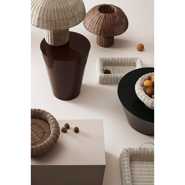 Natúr színű rattan LED asztali lámpa rattan búrával (magasság 40 cm) Irele – Bizzotto-image-1