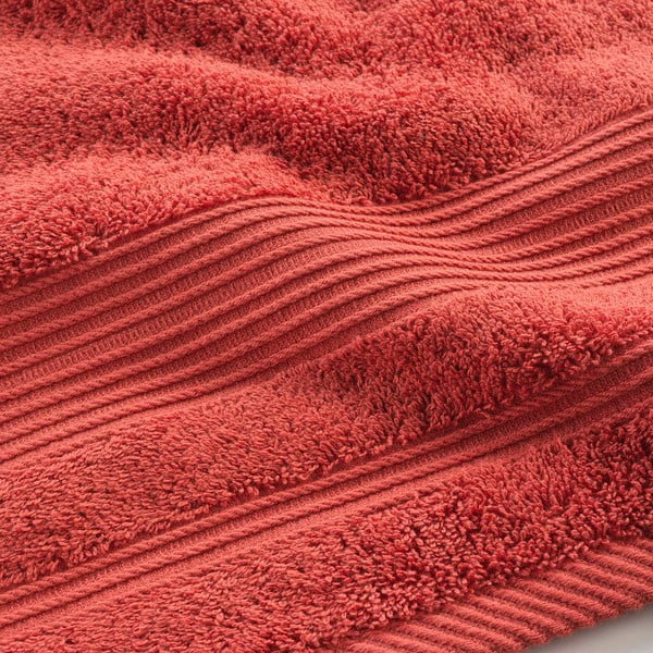 Téglavörös frottír pamut fürdőlepedő 70x130 cm Tendresse – douceur d'intérieur-image-2