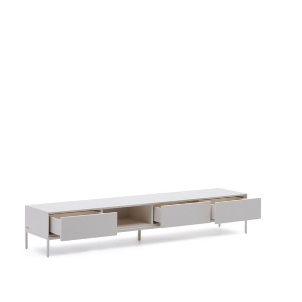 Fehér TV-állvány 195x35 cm Vedrana – Kave Home-image-3