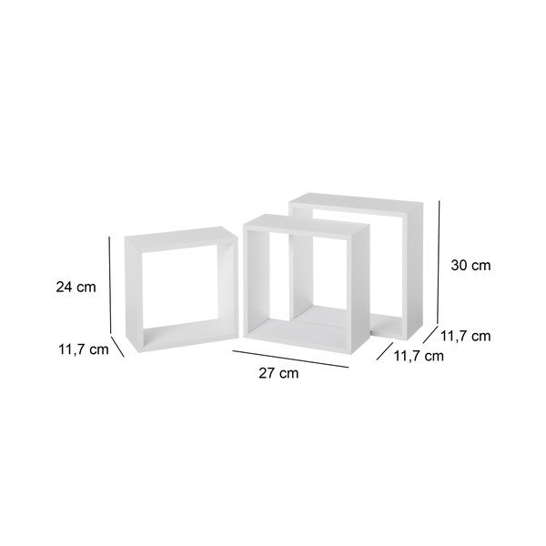 Fehér polc készlet 3 db-os – Casa Selección-image-2