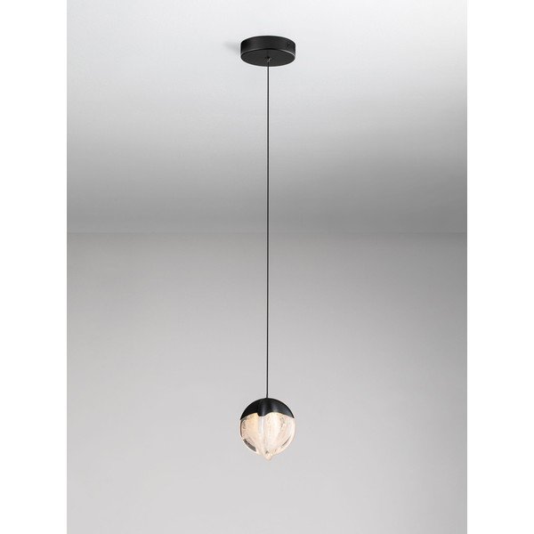 Matt fekete alumínium LED dimmelhető függőlámpa üveg búrával ø 12 cm Alicia – Nova Luce-image-4