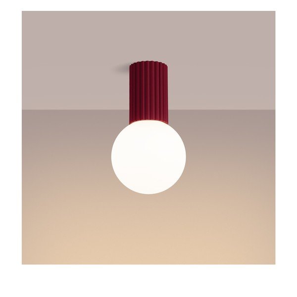 Borvörös mennyezeti lámpa üveg búrával ø 12 cm Orbital – Sollux-image-2