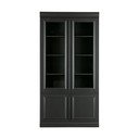 Fekete borovi fenyő tálalószekrény 110x215x44 cm Organize – WOOOD