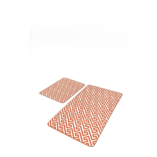 Narancssárga bársony fürdőszobai kilépő szett 2 db-os 60x100 cm – Mila Home