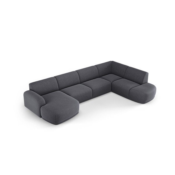 Szürke bársony sarokkanapé Erin – Micadoni Home-image-4