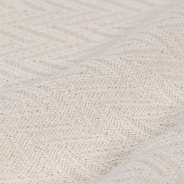 Krémszínű újrahasznosított pamut ágytakaró 180x260 cm Spike – Ixia-image-2