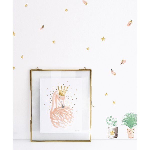 Gyerek matrica szett 81 db-os 30x42 cm Etoiles Dorees – Lilipinso-image-2