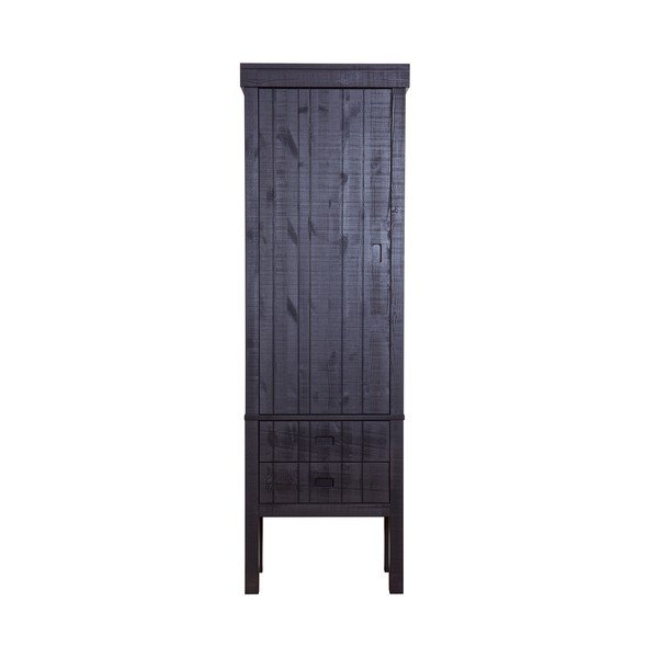 Summit Black fekete, borovi fenyőfa szekrény - BePureHome-image-1