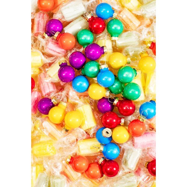 Üveg kézzel készített karácsonyfadísz készlet 36 db-os ø 2 cm Rainbow – Sass & Belle-image-1