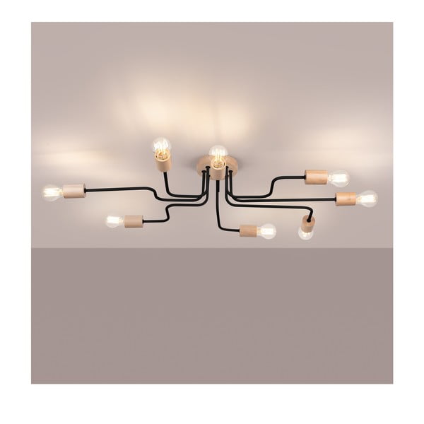 Fekete-natúr színű mennyezeti lámpa 60x100 cm Dazzle – Sollux-image-1