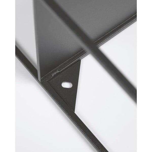 Neth fekete fém fali könyvespolc, 80 x 80 cm - Kave Home-image-1