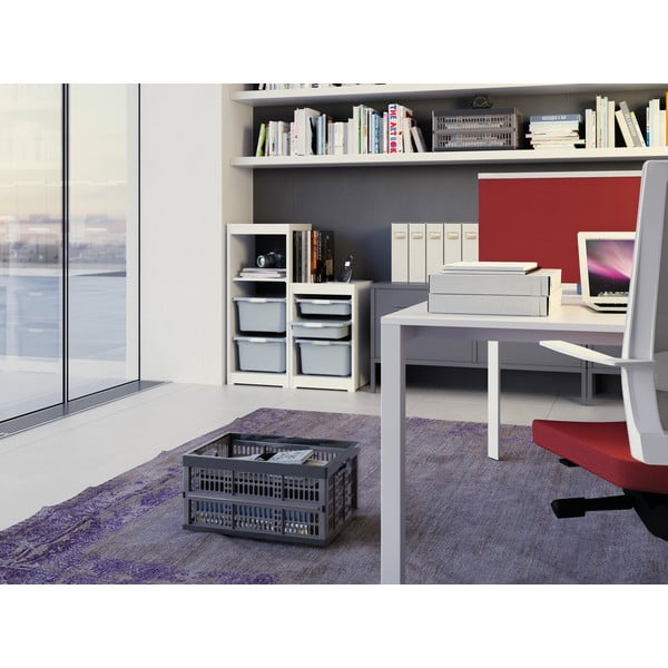 Szürke műanyag tárolódoboz 47,5x34,5x23,5 cm Folding Crate – KIS-image-1