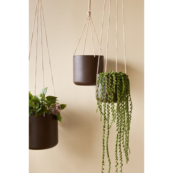 Fém függő kaspó szett 3 db-os ø 25 cm Bloom – Hübsch-image-1