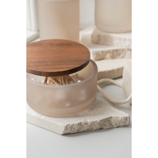 Bézs üveg fürdőszobai rendszerező vattakorongokhoz Modest – Mette Ditmer Denmark-image-1