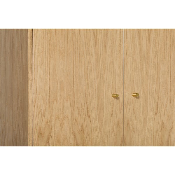 Natúr színű ruhásszekrény tölgyfa dekorral 80x190 cm Flora – Woodman-image-1
