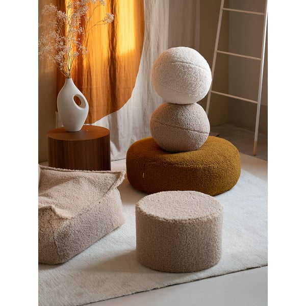 Világosbarna buklé gyerek puff – Wigiwama-image-2