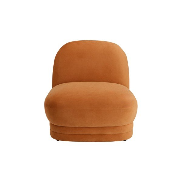 Narancssárga bársony fotel Cocos – Ellos Home-image-2