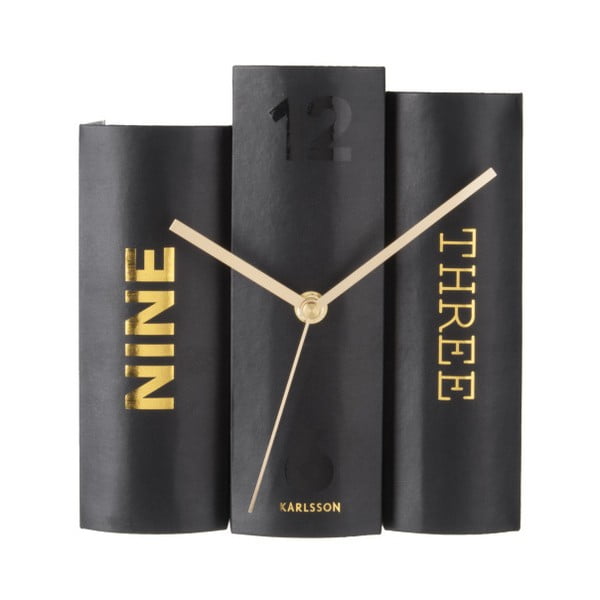Fekete könyv formájú asztali óra - Karlsson-image-2