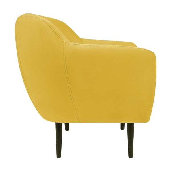 Toscane sárga bársony fotel - Mazzini Sofas-image-3