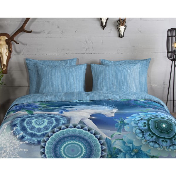 Kék egyszemélyes flanel ágyneműhuzat 140x200 cm Lumi – HIP-image-2