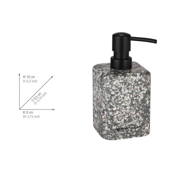 Szürke poligyanta szappanadagoló 270 ml Tom Tailor T-Terrazzo – Wenko-image-4