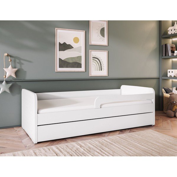 Fehér gyerekágy matraccal, ágyráccsal 80x160 cm Duuli – ELTAP-image-1