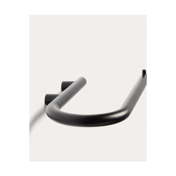 Fekete fali rozsdamentes acél WC-papír tartó Arely – Kave Home-image-2