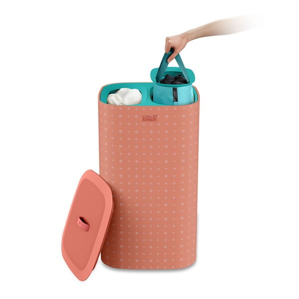 Rózsaszín textil szennyeskosár 60 l Tota Pop – Joseph Joseph-image-3