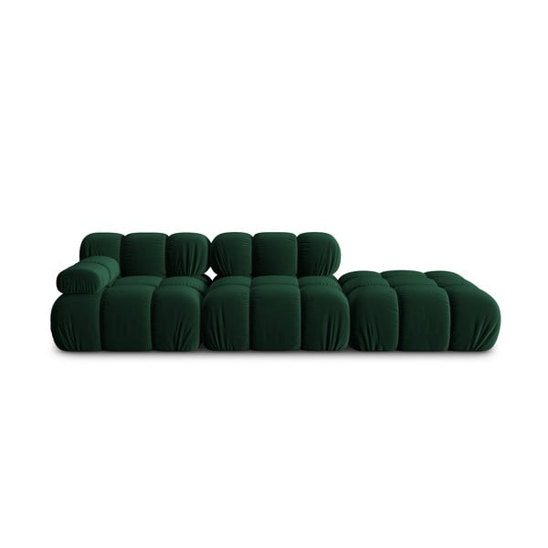 Zöld bársony kanapé 282 cm Bellis – Micadoni Home